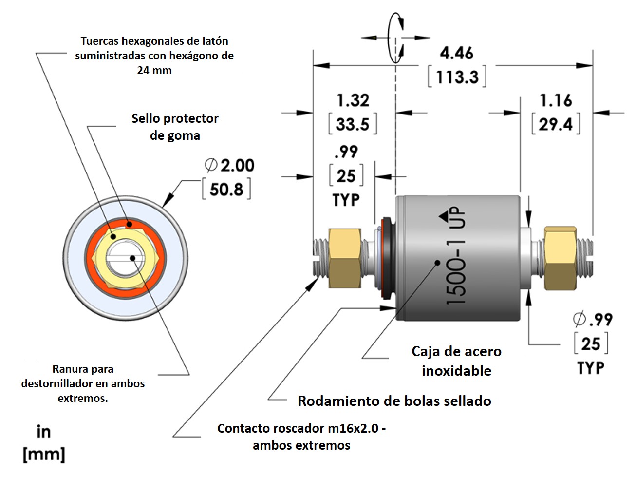 Diagrama de dimensiones 1500